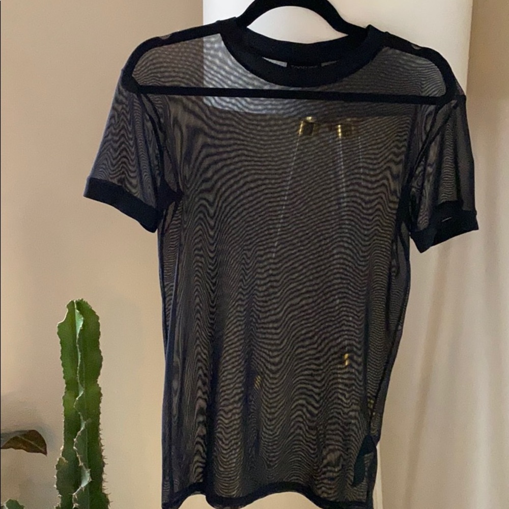 Top shop size 2 mesh shirt
